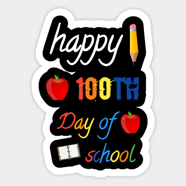 100 day of school T-Shirt Sticker by FouadBelbachir46